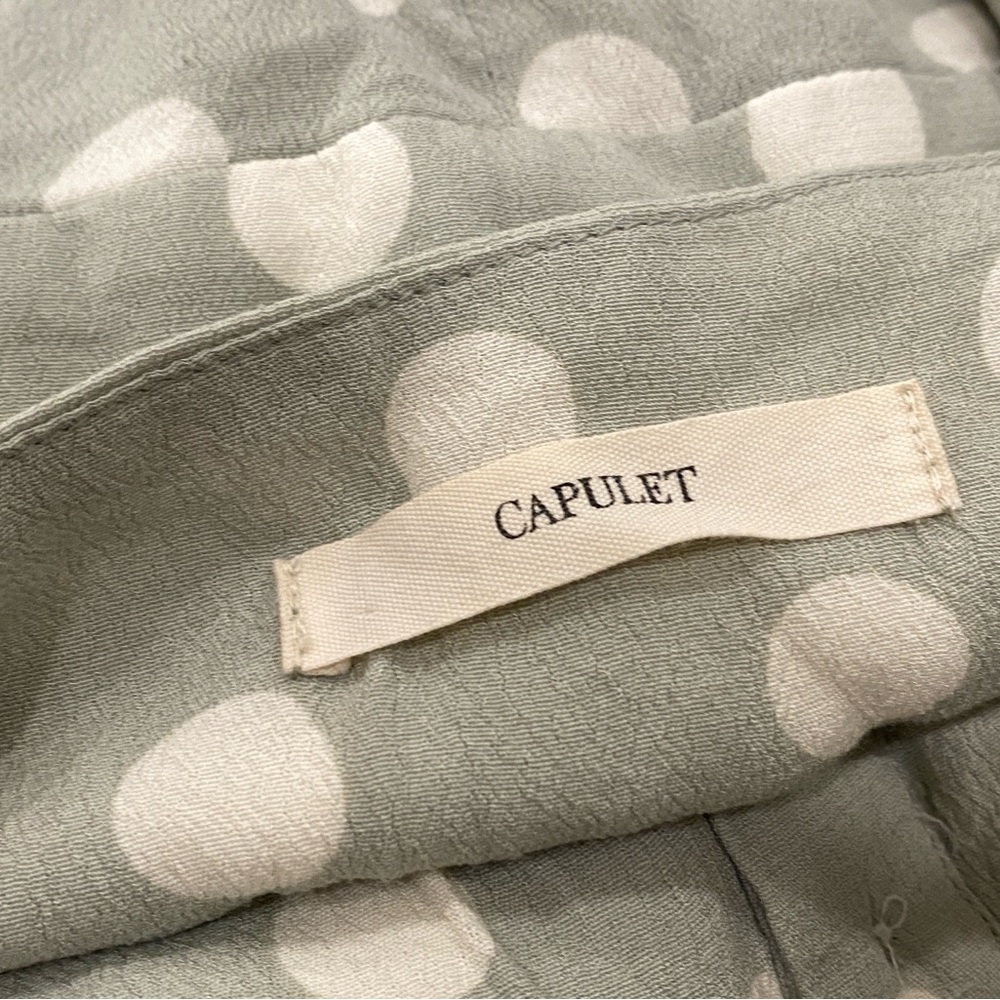 Capulet Polka Dot Sage Green Top - Picture 3 of 6